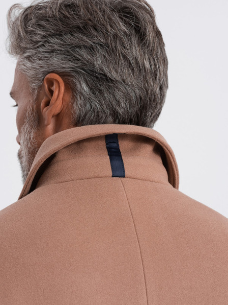 Ombre Clothing Herren-Einreihiger Mantel mit Kragen und Unterrock von Ombre Clothing