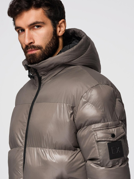 Ombre Clothing Warme Herrenjacke mit gerippten Abschlüssen Ombre Clothing