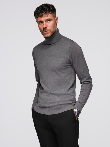 Ombre Clothing Herrenstrick-Rollkragenpullover Ombre Clothing