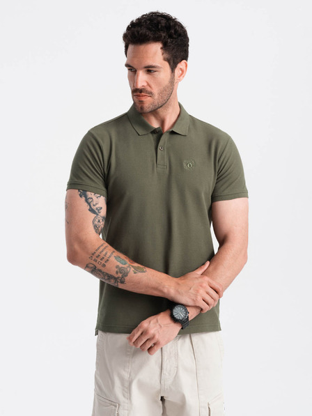 Ombre Clothing Grünes Herren-Poloshirt Basic Ombre Clothing