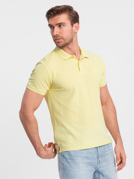 Ombre Clothing Gelbes Herren-Poloshirt Ombre Clothing