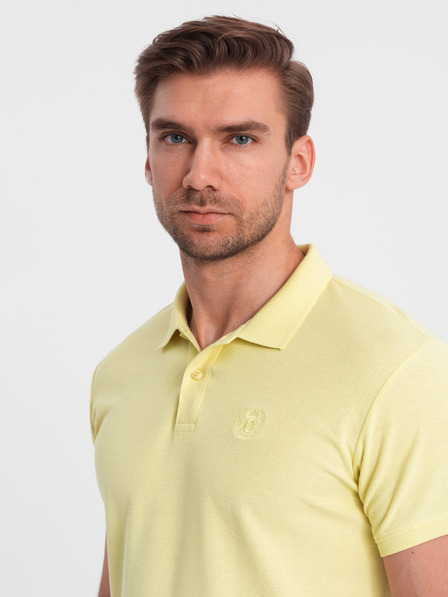 Ombre Clothing Gelbes Herren-Poloshirt Ombre Clothing