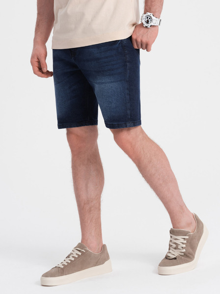 Ombre Clothing Dunkelblaue Herren Denim Shorts Ombre Clothing