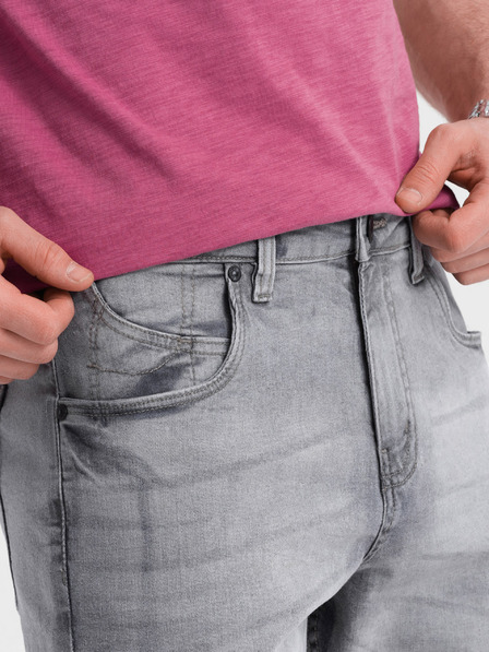 Ombre Clothing Graue Herren Denim Shorts Ombre Kleidung