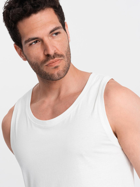 Ombre Clothing Weißes Herren Tank Top aus Baumwolle Ombre Clothing
