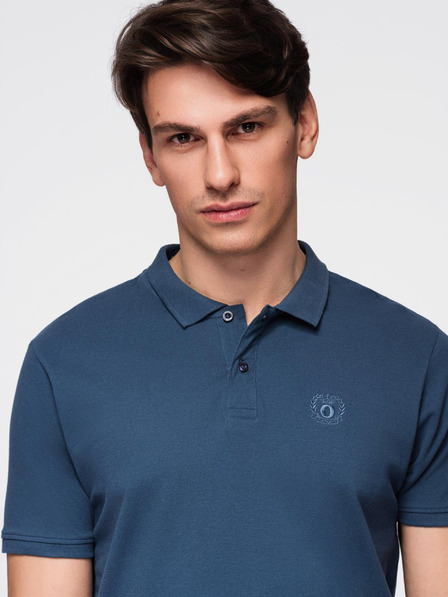 Ombre Clothing Blaues Herren-Poloshirt Basic Ombre Clothing