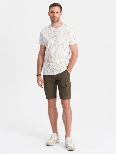 Ombre Clothing |Grüne Herren Cargo Shorts Ombre Clothing