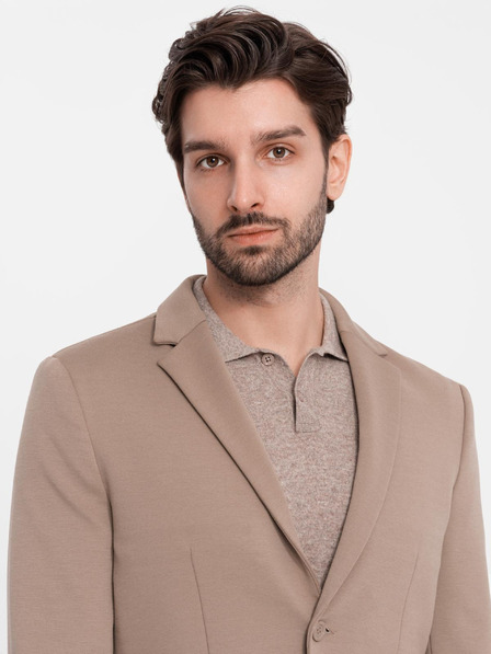 Ombre Clothing Beige Herren Blazer mit Taschen Ombre Clothing