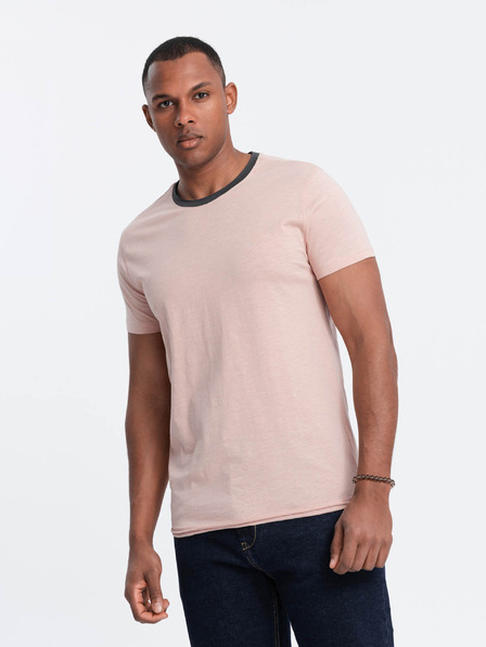 Ombre Clothing Rosa Herren-T-Shirt Ombre Clothing