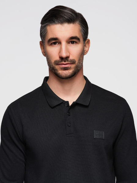 Ombre Clothing Herren Langarm-Poloshirt Ombre Kleidung