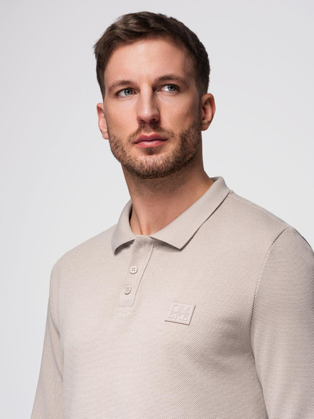 Ombre Clothing Herren Langarm-Poloshirt Ombre Kleidung