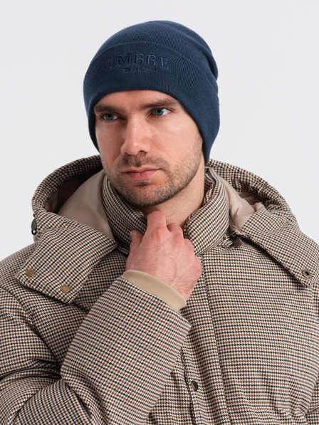 Ombre Clothing Herren-Strickmütze mit gestickter Aufschrift „Ombre Clothing“.