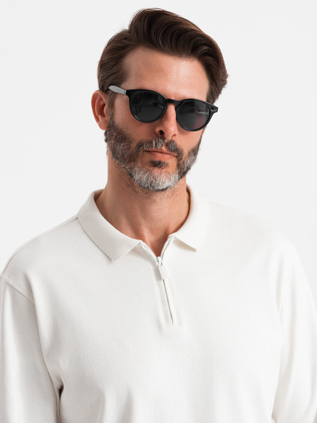 Ombre Clothing Herren Langarm-Poloshirt Ombre Kleidung