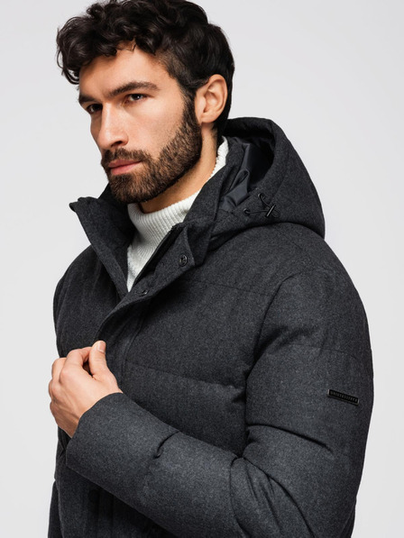 Ombre Clothing Leichte Herrenjacke mit Netzfutter und Kapuze Ombre Clothing