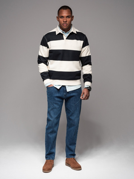 Ombre Clothing Herren Jeanshose STRAIGHT LEG - schwarz V1 OM-PADP-0133 Ombre Clothing