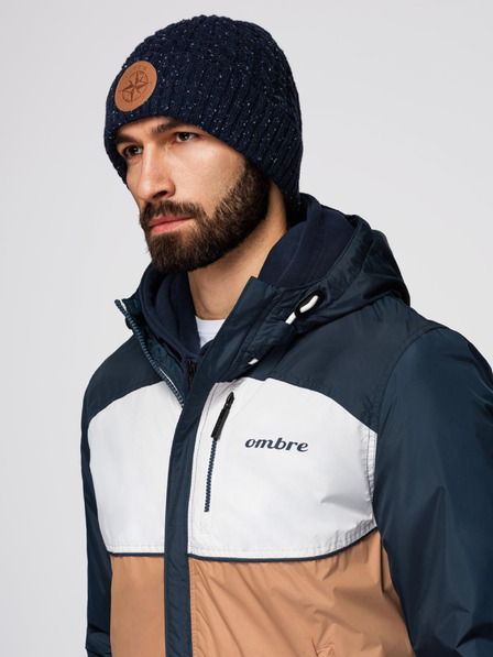 Ombre Clothing Leichte farbige Herren-Sportjacke mit Fleece braun Ombre Clothing