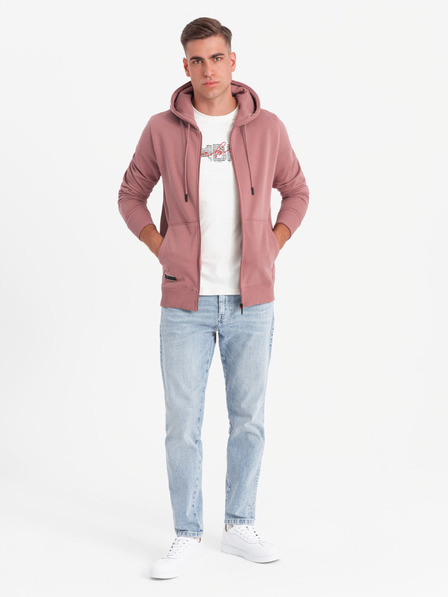 Ombre Clothing Herren Baumwoll-Sweatjacke BASIC Ombre Clothing