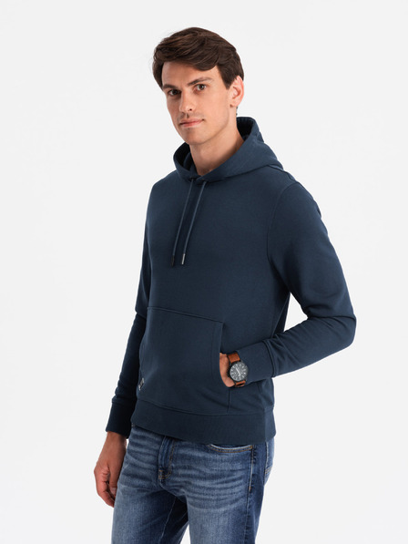 Ombre Clothing Herren Baumwoll-Hoodie BASIC mit Kängurutasche und Kapuze Ombre Clothing