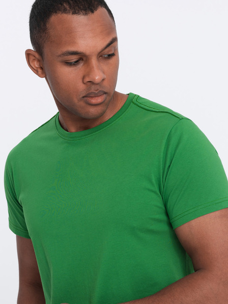 Ombre Clothing Grünes Herren-Basic-Shirt Ombre Clothing