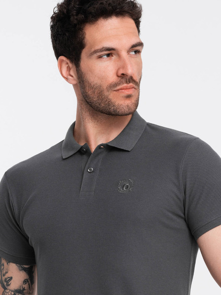 Ombre Clothing Graues Herren-Poloshirt Ombre Clothing