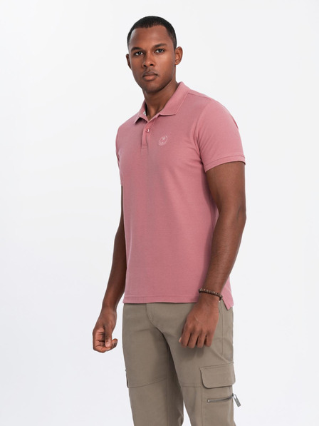 Ombre Clothing Rosa Herren-Poloshirt Basic Ombre Clothing
