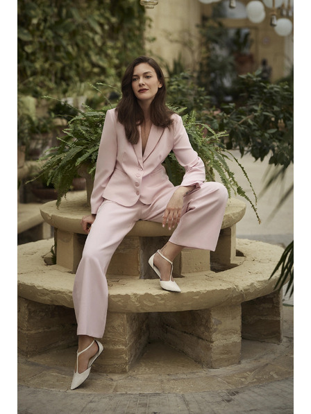 Moodo Einreihiger rosa Blazer Moodo