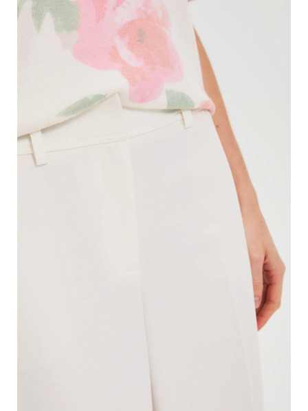 Moodo Hose mit weiten Beinen in Kante weiß Moodo