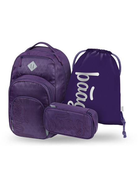 BAAGL  BAAGL SET 3 Coolmate Pflaume: Rucksack, Etui, Beutel