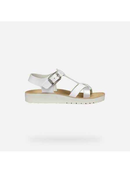 Geox Weiß Mädchen-Sandalen Geox Sandal Costarei Gi