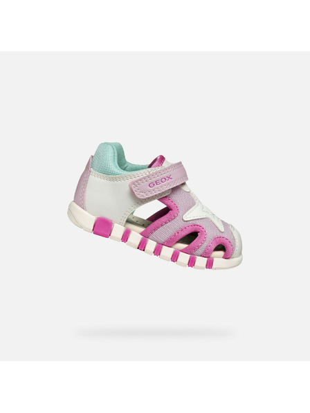 Geox Rosa Mädchen-Sneaker für erste Schritte Geox Sandal Iupidoo Gir