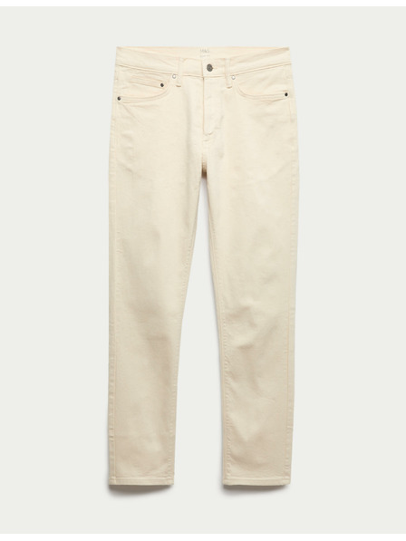 Marks & Spencer Stretch-Jeans mit schmaler Passform Marks & Spencer cremefarben