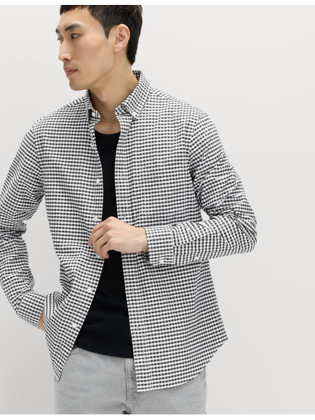 Marks & Spencer Kariertes Oxford-Hemd The Ultimate aus reiner Baumwolle von Marks & Spencer in Schwarz