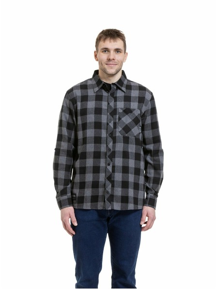 Meatfly Meatfly Herrenhemd Kurt Schwarz / Grau