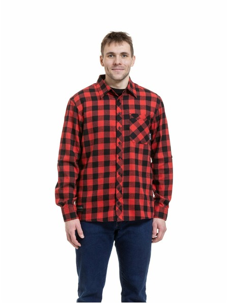 Meatfly Meatfly Herrenhemd Kurt Schwarz / Rot