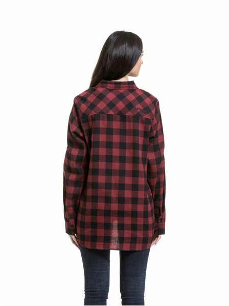 Meatfly Meatfly Damenhemd Courtney Schwarz / Bordeaux