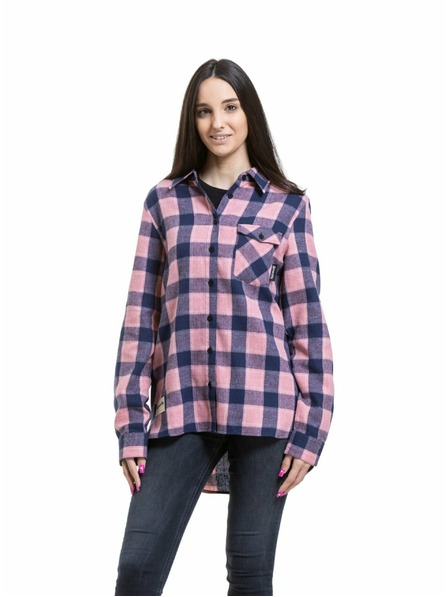 Meatfly Meatfly Damenhemd Courtney Blau / Rose