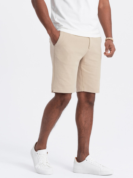 Ombre Clothing Beigefarbene Herren-Shorts Ombre Clothing