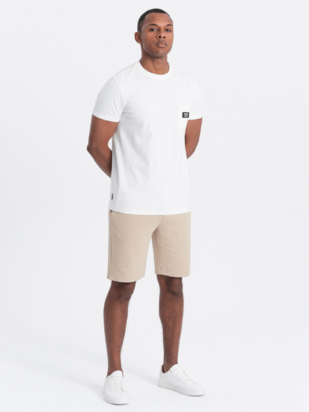 Ombre Clothing Beigefarbene Herren-Shorts Ombre Clothing