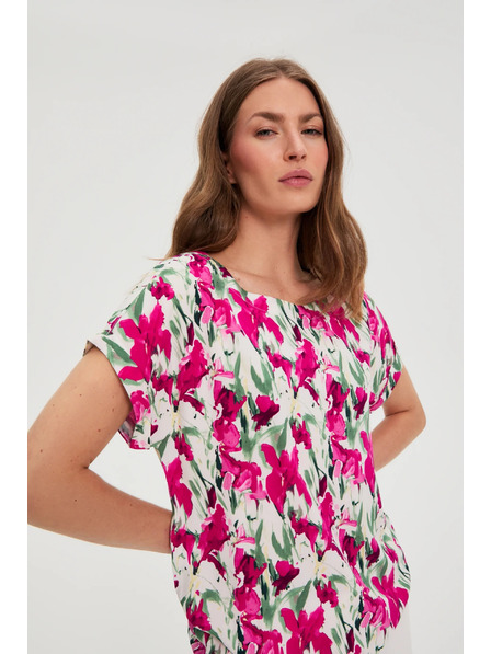 Moodo Hemd mit Kurzarm fuchsia Moodo