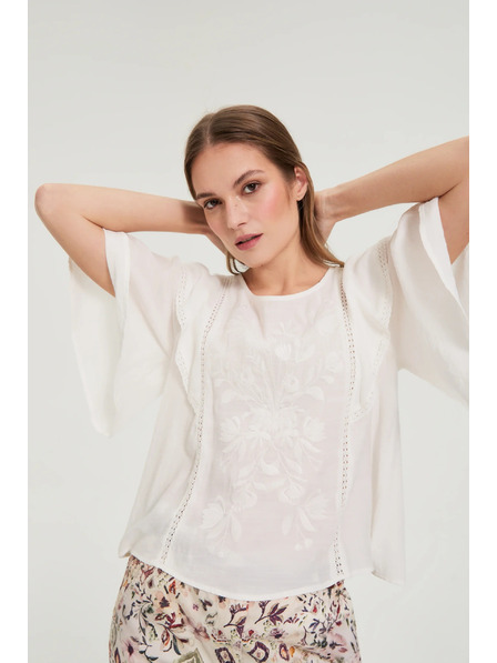 Moodo Hemd mit Rüschen weiß Moodo