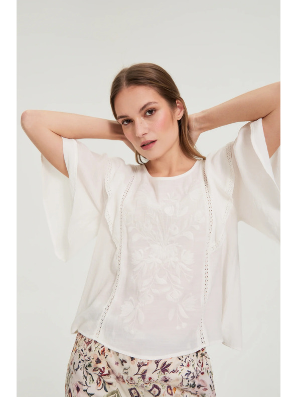 Moodo Hemd mit Rüschen weiß Moodo