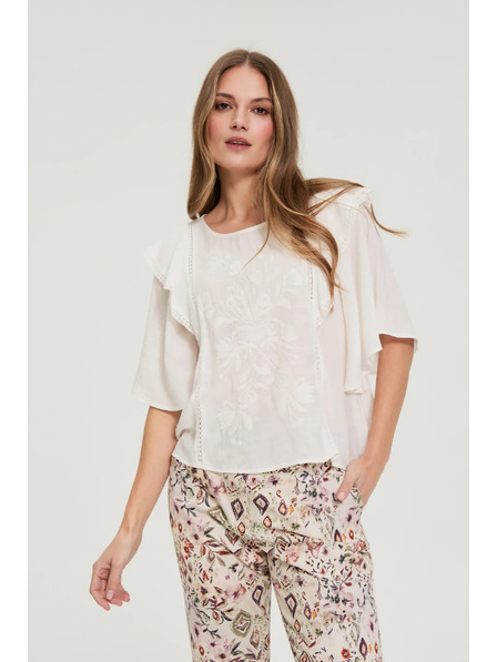 Moodo Hemd mit Rüschen weiß Moodo