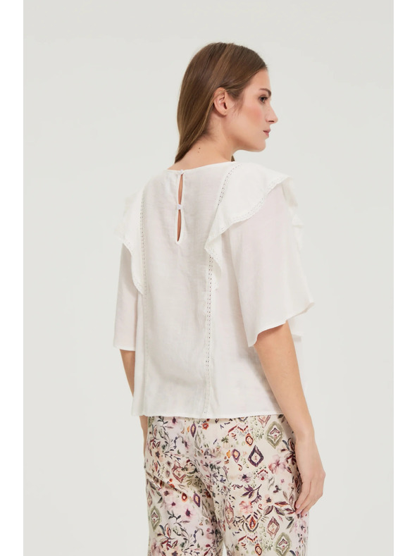 Moodo Hemd mit Rüschen weiß Moodo