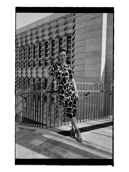 Moodo Gemusterte Midi-Kleider beige Moodo