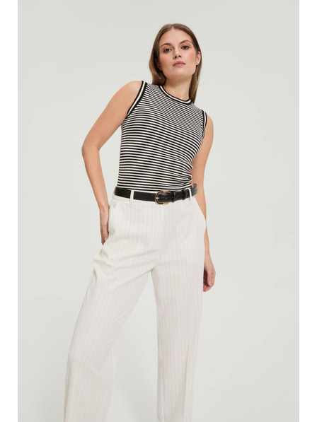 Moodo Gestreiftes Top weiß-schwarz Moodo