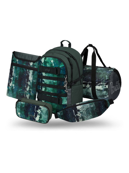 BAAGL  BAAGL SET 5 Skate Forest: Rucksack, Federmäppchen, Sporttasche, Hüfttasche, Notebooktasche