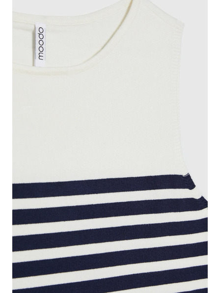 Moodo Weißes gestreiftes Top Moodo