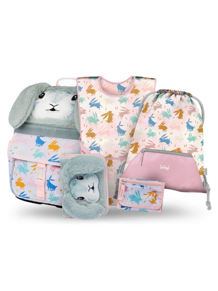 BAAGL  BAAGL SET 5 Zippy Bunny: Aktentasche, Mäppchen, Beutel, Schürze, Geldbörse