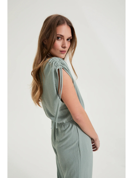 Moodo Olivefarbener Jumpsuit Moodo