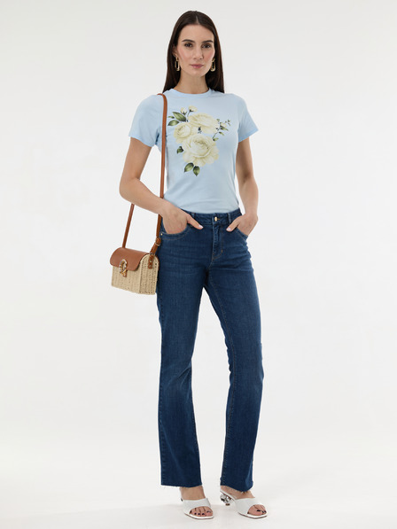 Orsay Hellblaues Damen-T-Shirt mit Aufdruck ORSAY